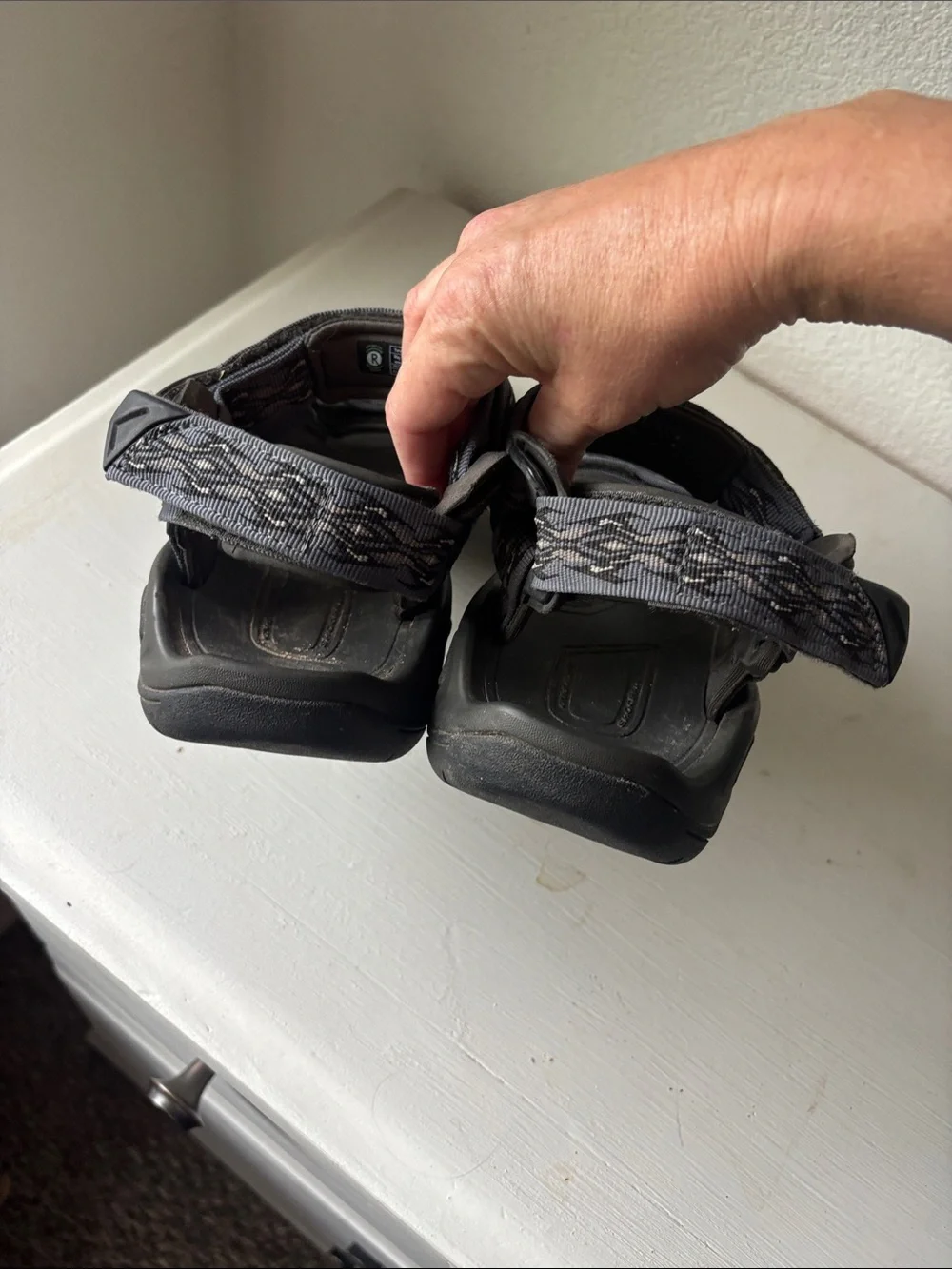 Teva Black Gray Adjustable Strap Sport Sandals